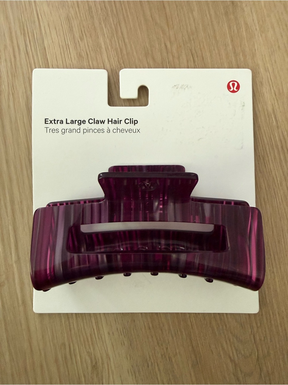 lululemon athletica Extra Large Claw Hair Clip - Plum Stripe